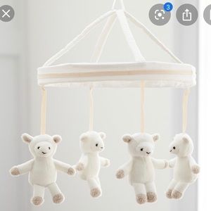 Pottery Barn Kids Harper Lamb Crib Mobile + Arm